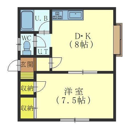 グリーンカーサフジの物件間取画像